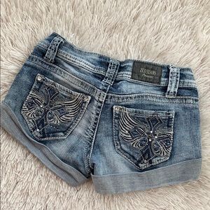 ZCO Premium Jeans crystal embellished jeanshorts